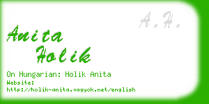 anita holik business card